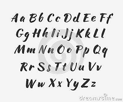 Vector handwritten alphabet Vector Illustration