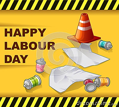 Happy labour day. Vector Illustration