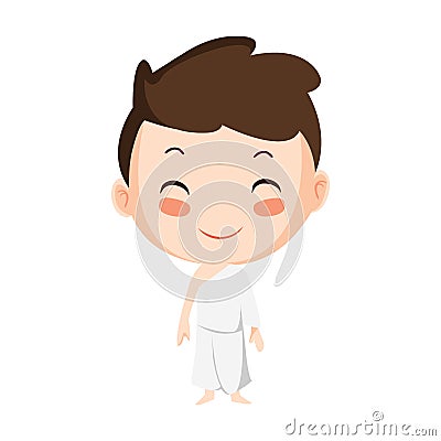 Vector - happy muslim kid Vector Illustration