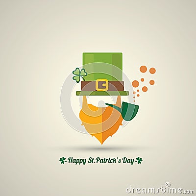 Vector happy saint patricks day label Vector Illustration