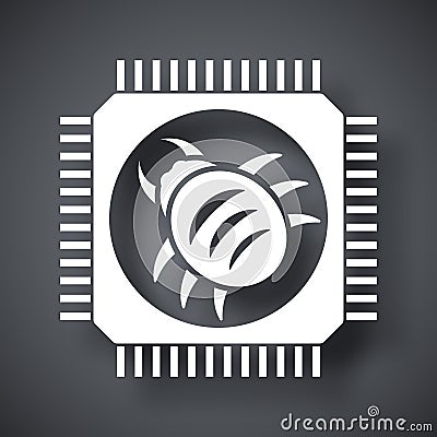 Vector hardware bug icon Vector Illustration