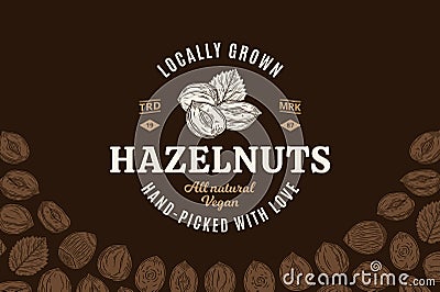 Vector hazelnut logo Vector Illustration