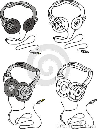 Vector headphone Vector Illustration