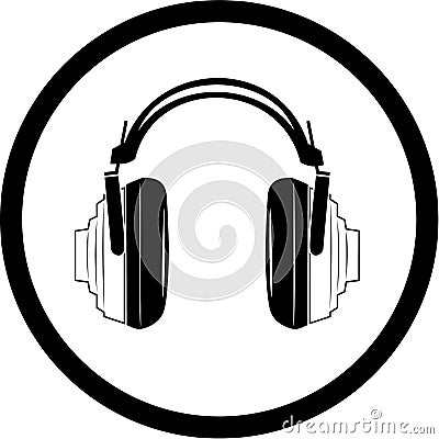 Vector headphones icon Vector Illustration