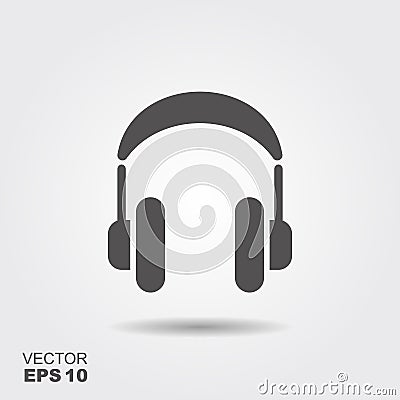 Vector headphones icon. Vector Illustration