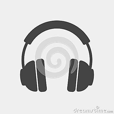 Vector headphones icon. Headphones image on white background Vector Illustration