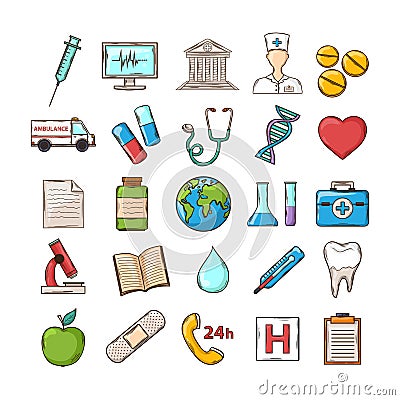 Vector Health care icons Vector Illustration