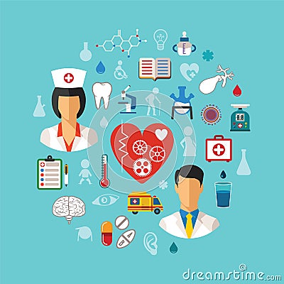 Vector healthcare concept Vector Illustration