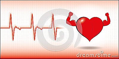 Vector healthy heart Vector Illustration