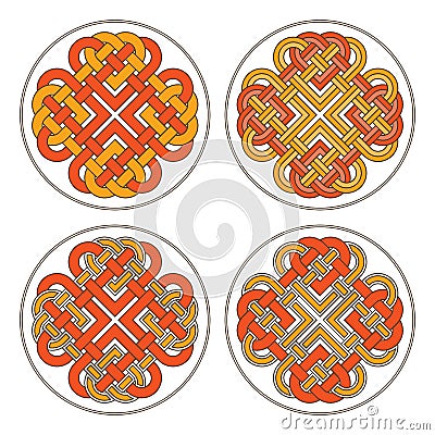 Vector heart celtic cross. Ethnic ornament Geometric design T-sh Vector Illustration