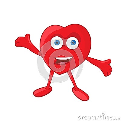 Vector Heart Mascot Vector Illustration