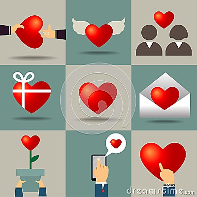 Vector heart for valentines day Vector Illustration