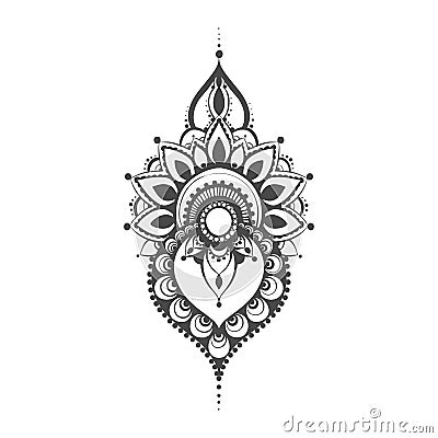 Vector henna mehndi Vector Illustration