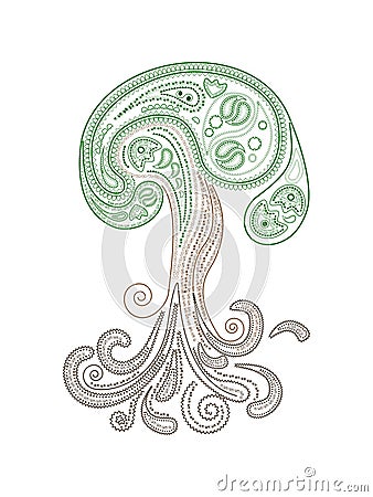 Vector henna tree Vector Illustration