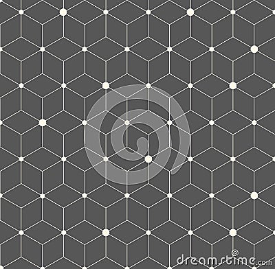 Vector Hexagon Flat Abstract Geometric Pattern Illustration Vector Illustration