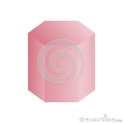 Vector hexagonal prism with gradients and shadow for game, icon, package design, logo, mobile, ui, web, education. 3d Vector Illustration