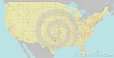 Vector High detailed accurate, exact United States of America Vector Illustration