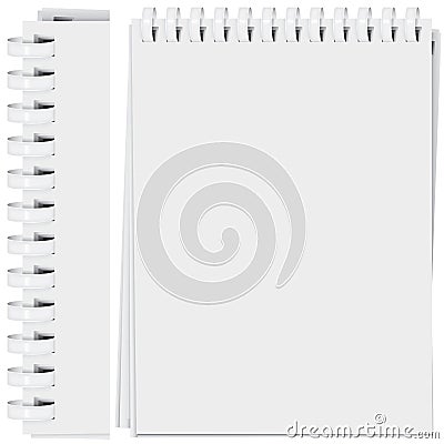 Vector high detailed spiral bound notepad page Vector Illustration