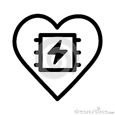 Vector heart pacemaker icon Vector Illustration