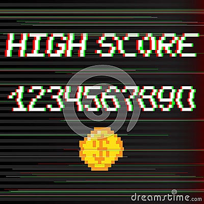 Vector high score phrase Vector Illustration