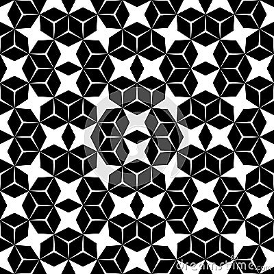 Vector hipster abstract geometry pattern, black and white seamless geometric background Vector Illustration