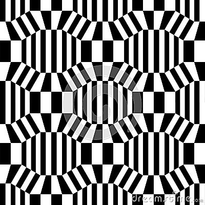 Vector hipster abstract geometry pattern 3d, black and white seamless geometric background Vector Illustration