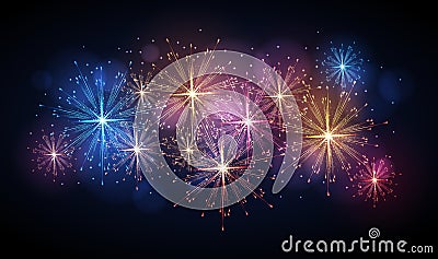 Vector holiday firework Vector Illustration