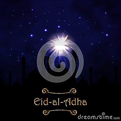 Vector holiday illustration Eid Al Adha Vector Illustration