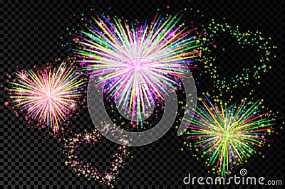 Vector holiday valentine firework Vector Illustration