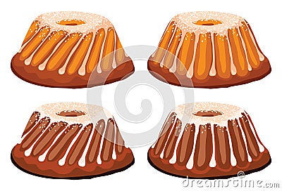 Vector homemade cakes Vector Illustration