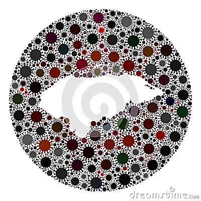 CoronaVirus Stencils Circle Honduras Map Mosaic Vector Illustration