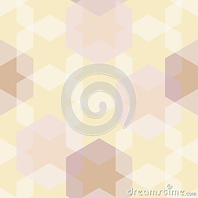 Vector HoneyComb Abstract Star Florals seamless pattern background Stock Photo