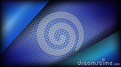 Vector honeycomb background in blue color Vector Illustration