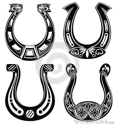 Vector Horseshoe set Vector Illustration