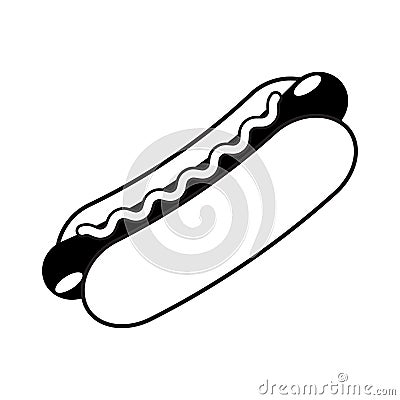 Vector hot dog icon Vector Illustration