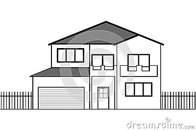 Vector House Drawing Royalty Free Stock Photo - Image: 10521735