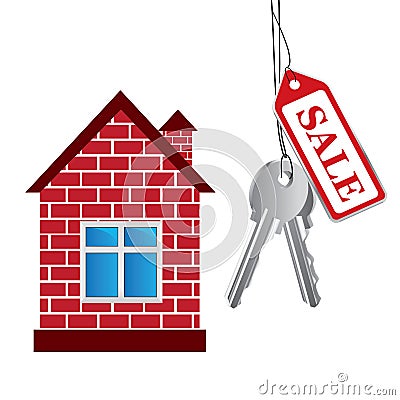 Vector house, sale House Vector Illustration