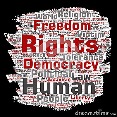 Vector human rights political freedom, democracy Stock Photo