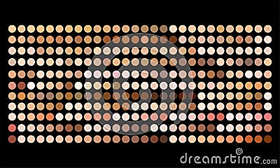 Vector human skin tone color palette swatches Vector Illustration