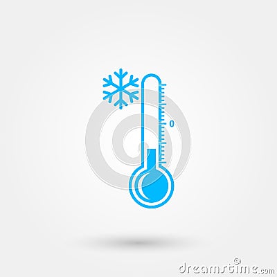 Vector ice cold symbol illustration 1 Cartoon Illustration