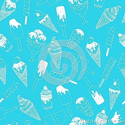 Vector ice cream background Vector Illustration