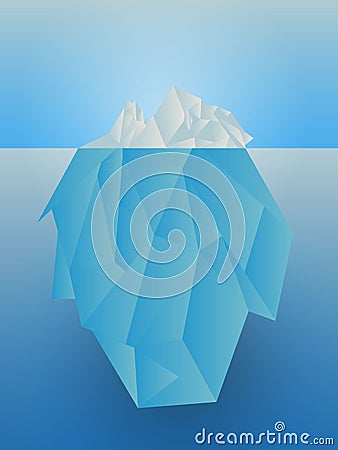 Vector iceberg in the sea Vector Illustration