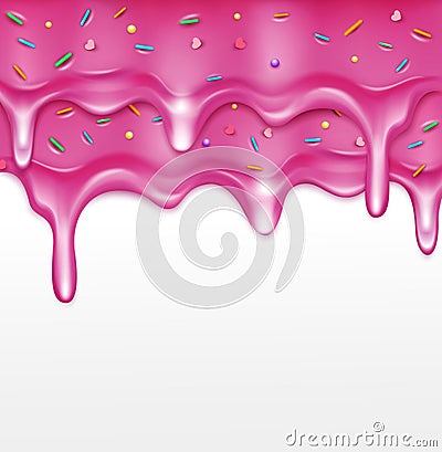 Vector icing with sprinkles (element for design) Vector Illustration