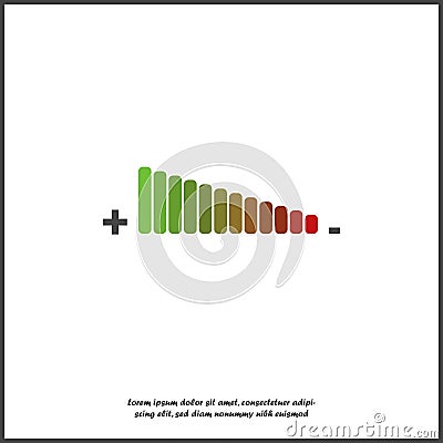 Vector icon adjustment of loudness on white isolated background Vector Illustration