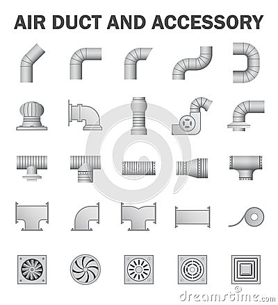 Duct pipe isolated Vector Illustration