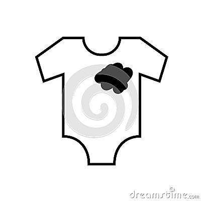 Vector icon bad infant shirt Vector Illustration