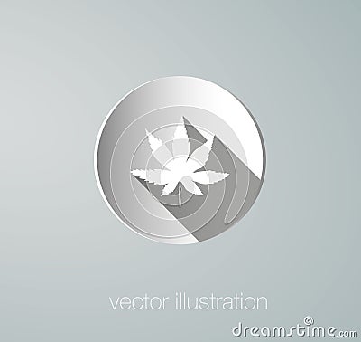 Vector icon cannabis paper Vector Illustration