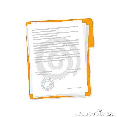 Vector icon contract papers design Vector Illustration