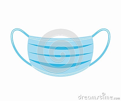 Vector icon depicting a medical protective mask Vector Illustration