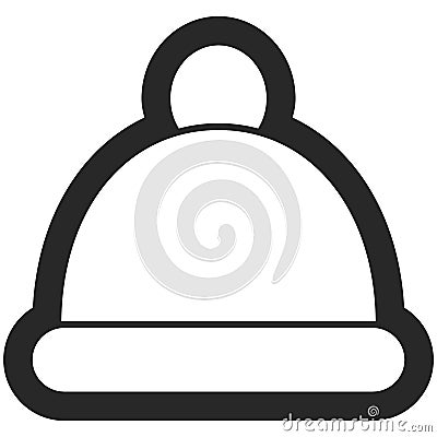 Vector Icon of a hat for men or women in line art style. Pixel perfect. Business and office look. Vector Illustration